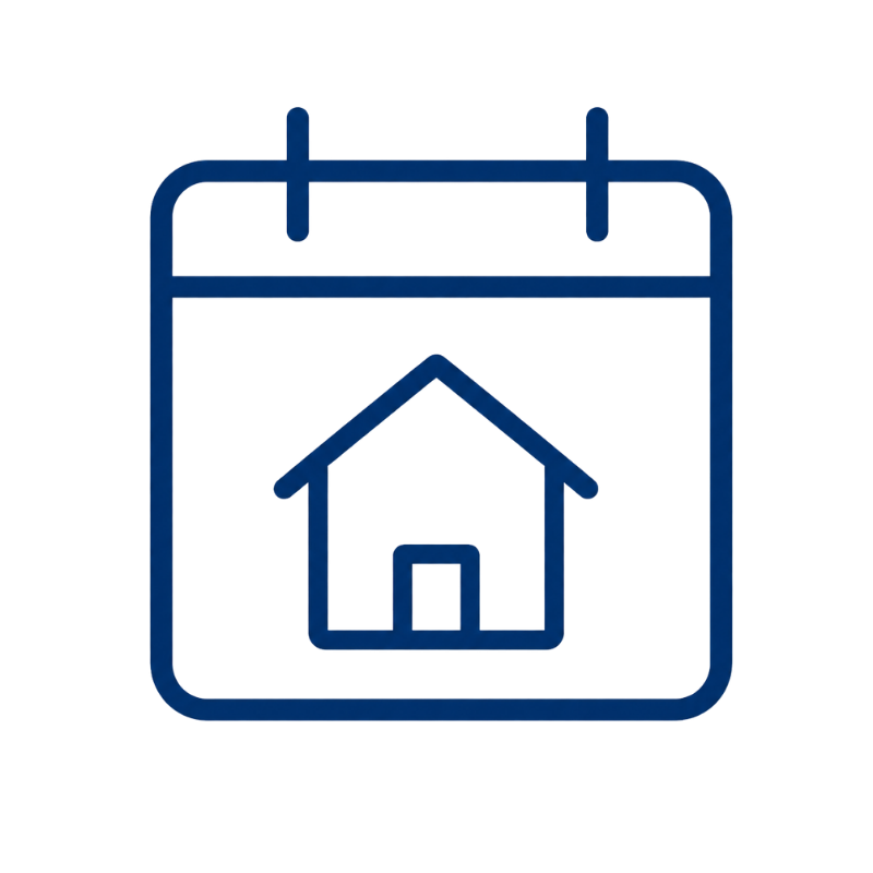 Anno di costruzione property meta icon.